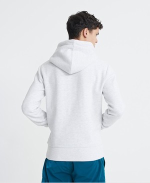 Superdry Sweat Ing Shop Duo Férfi Kapucnis Pulóver Fehér | IMCSE5462